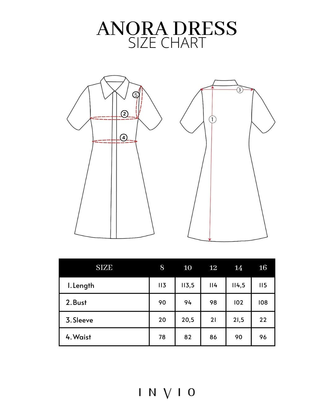 INVIO Anora Pleated Cotton Dress | Dress Wanita - Leanne Collection