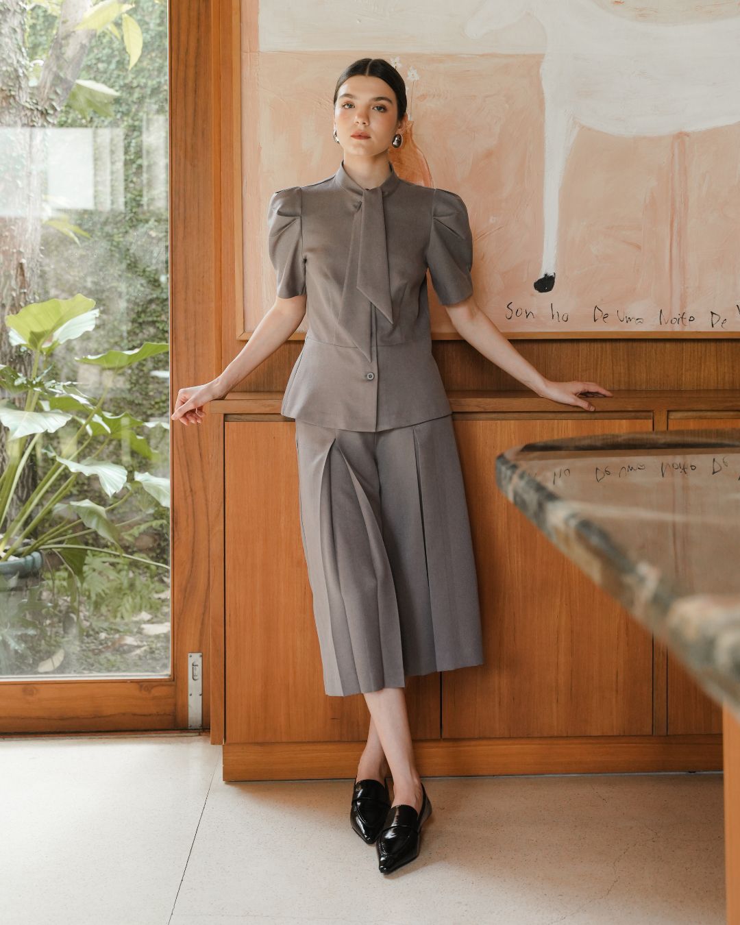 INVIO Bellora Neck Tie Blouse | Atasan Wanita - Amber Collection