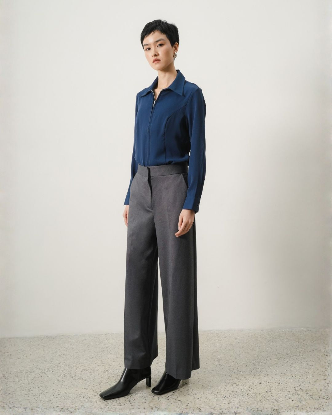 INVIO Vince Stretch-Tailored Loose Trousers | Celana Wanita