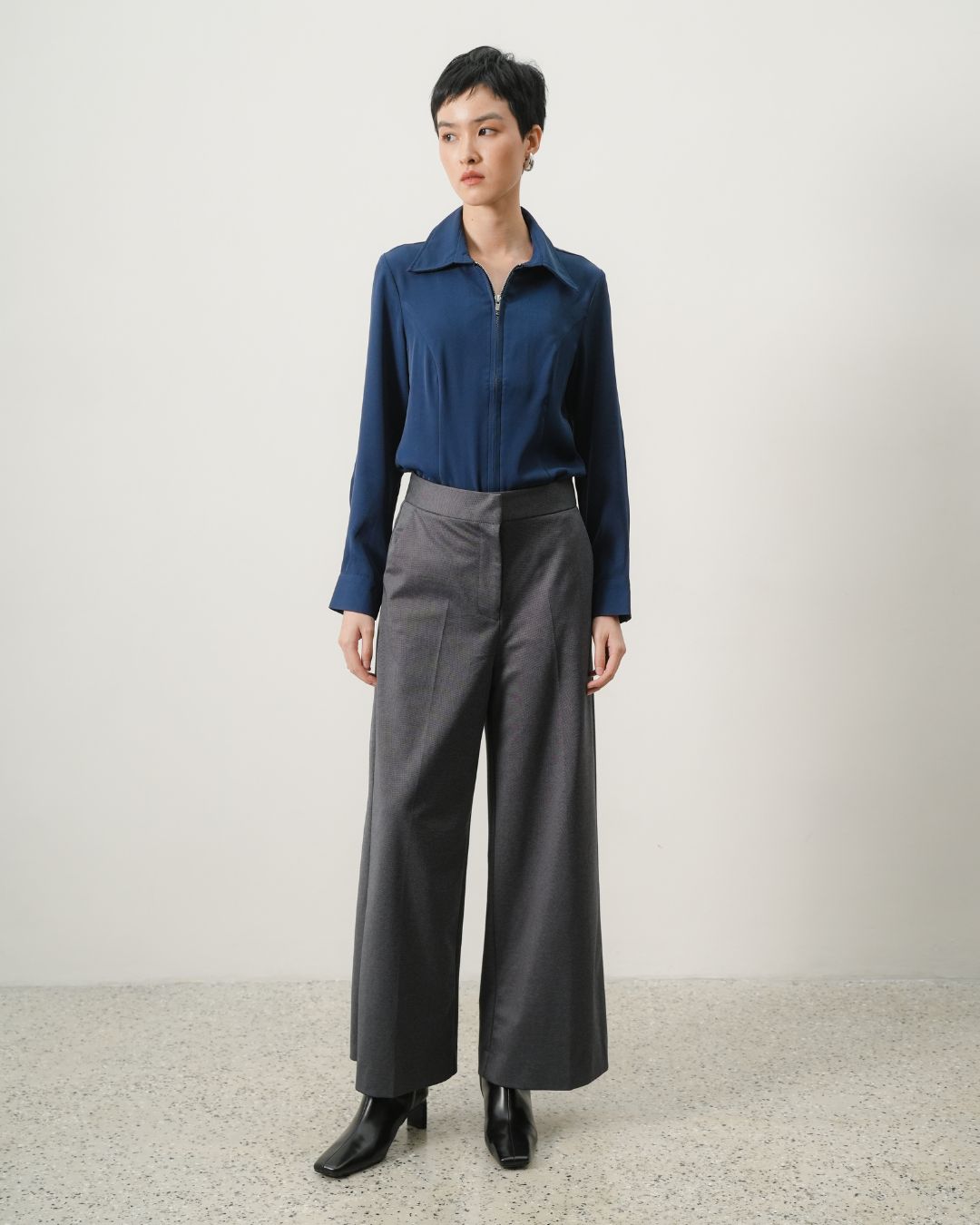 INVIO Vince Stretch-Tailored Loose Trousers | Celana Wanita