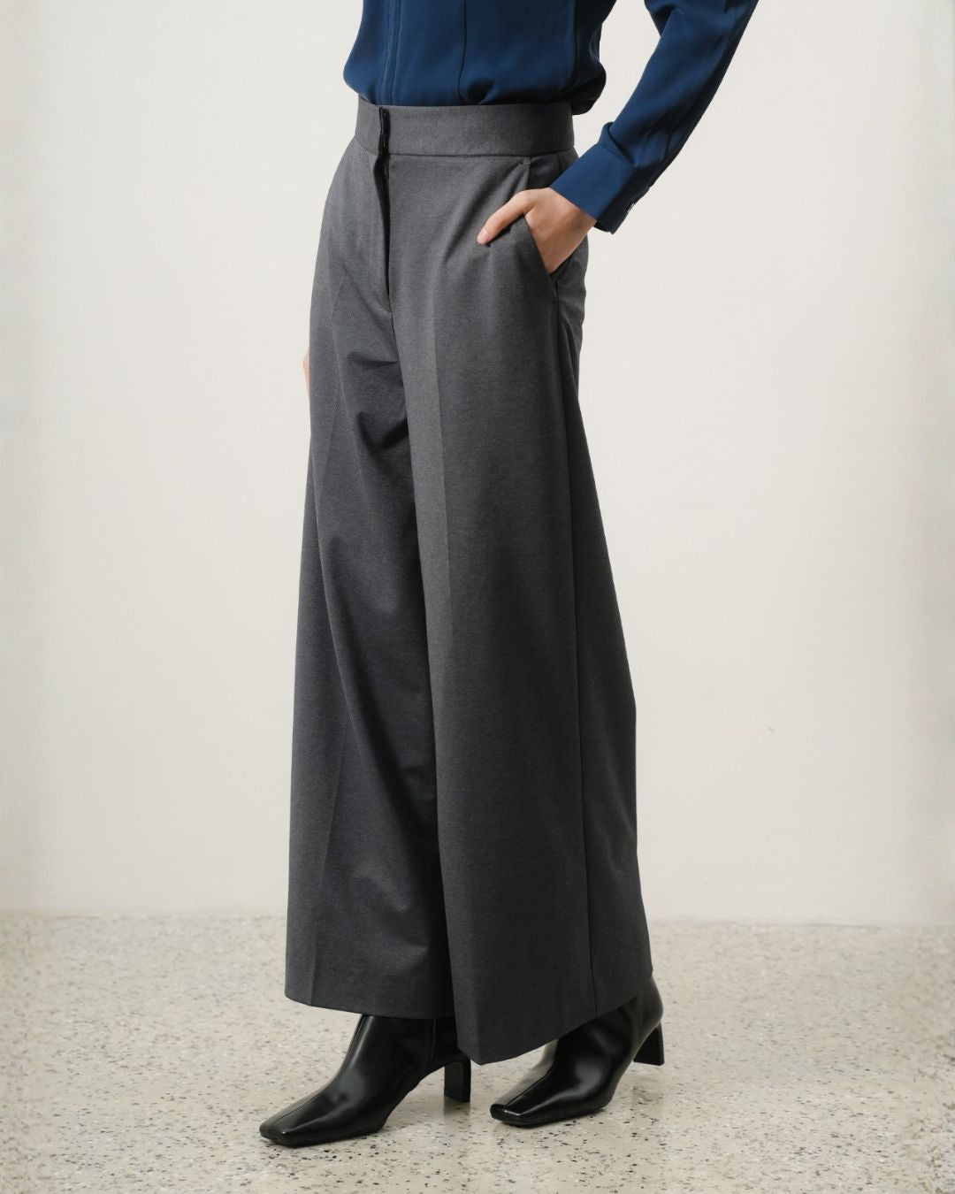 INVIO Vince Stretch-Tailored Loose Trousers | Celana Wanita