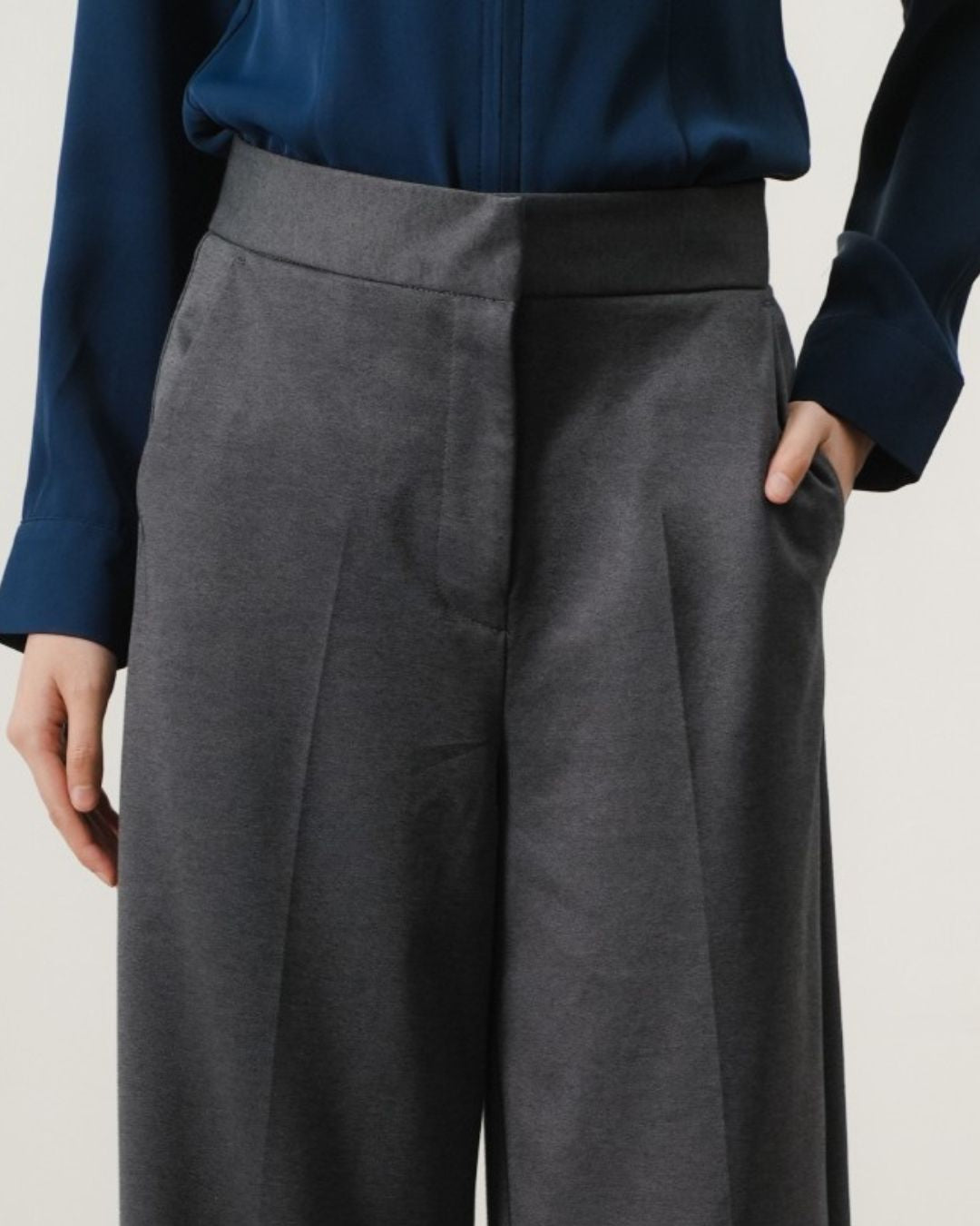 INVIO Vince Stretch-Tailored Loose Trousers | Celana Wanita