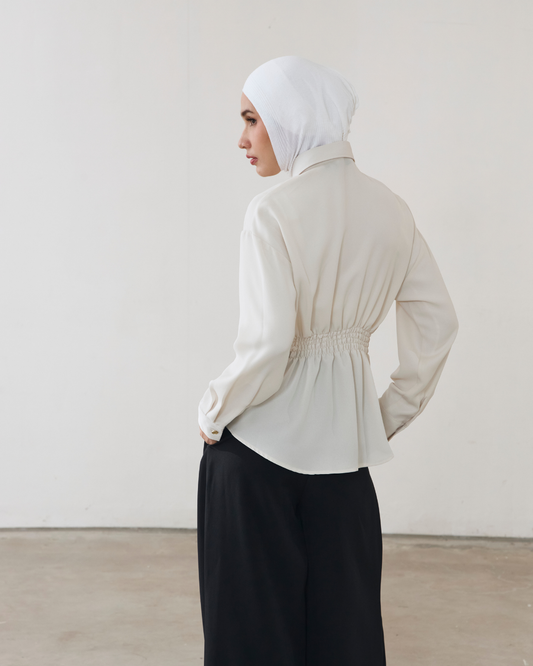 INVIO X Dwihanda Vanka Elastic-Back Shirt | Kemeja Wanita