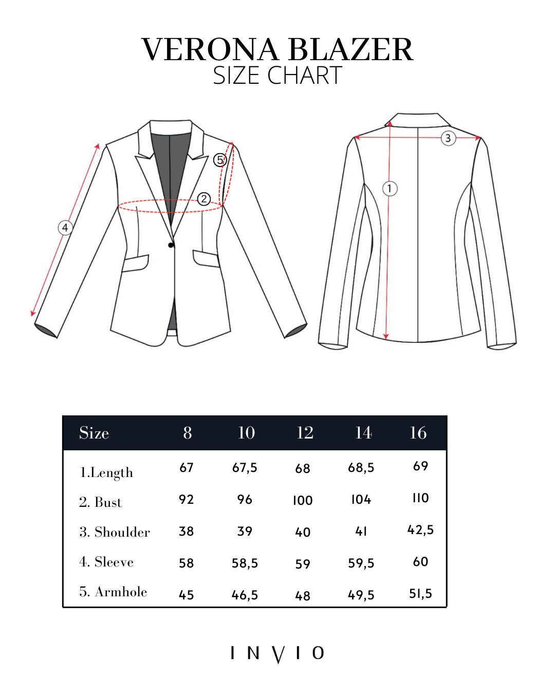 INVIO Verona Double Front Blazer | Jas Wanita - Resonance