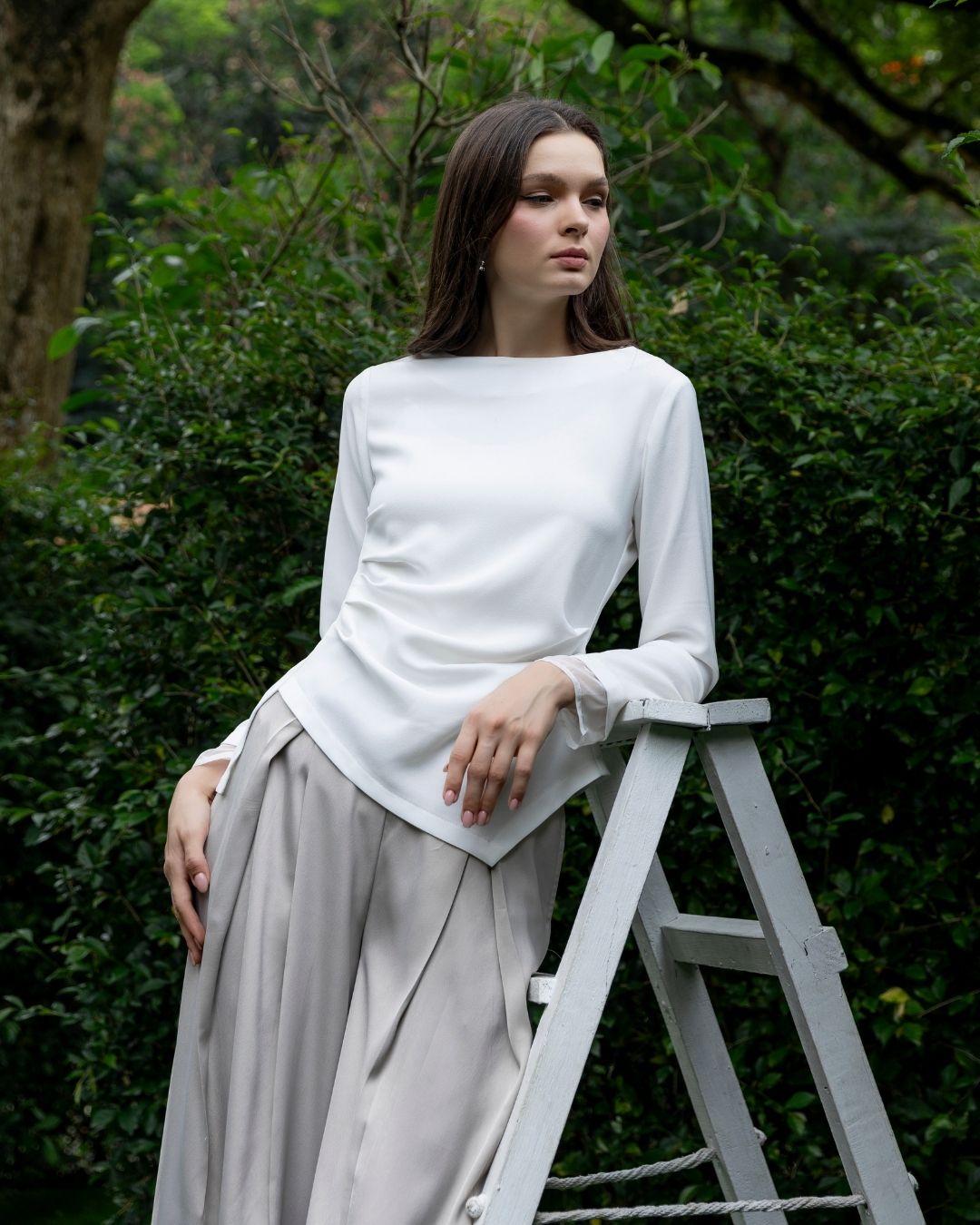 INVIO Tianne Pleat Flow Blouse | Atasan Wanita Luminescence