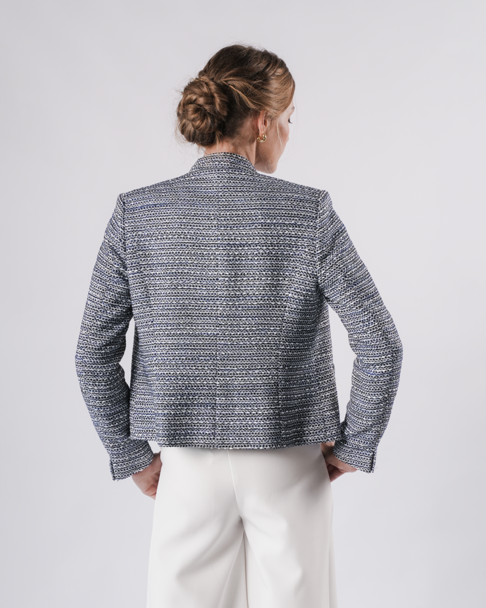 INVIO Yolanda Multi-Shape Button Tweed Jacket | Jaket Wanita - Marielle