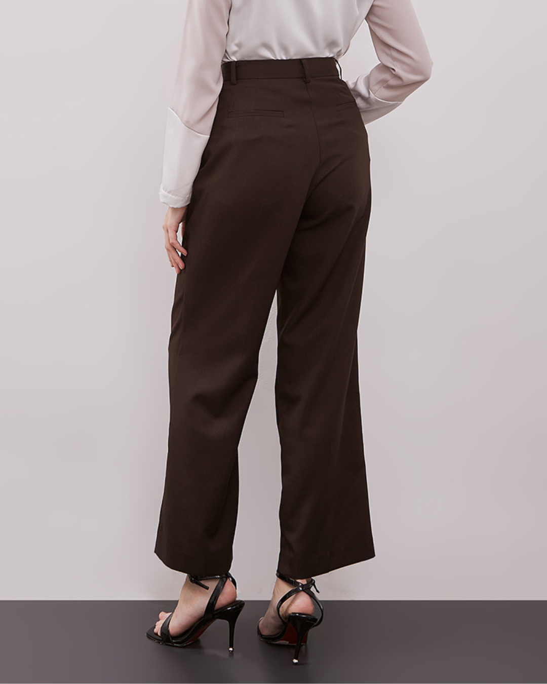 INVIO Lucy Straight - Leg Trouser | Atasan Wanita - Espresso