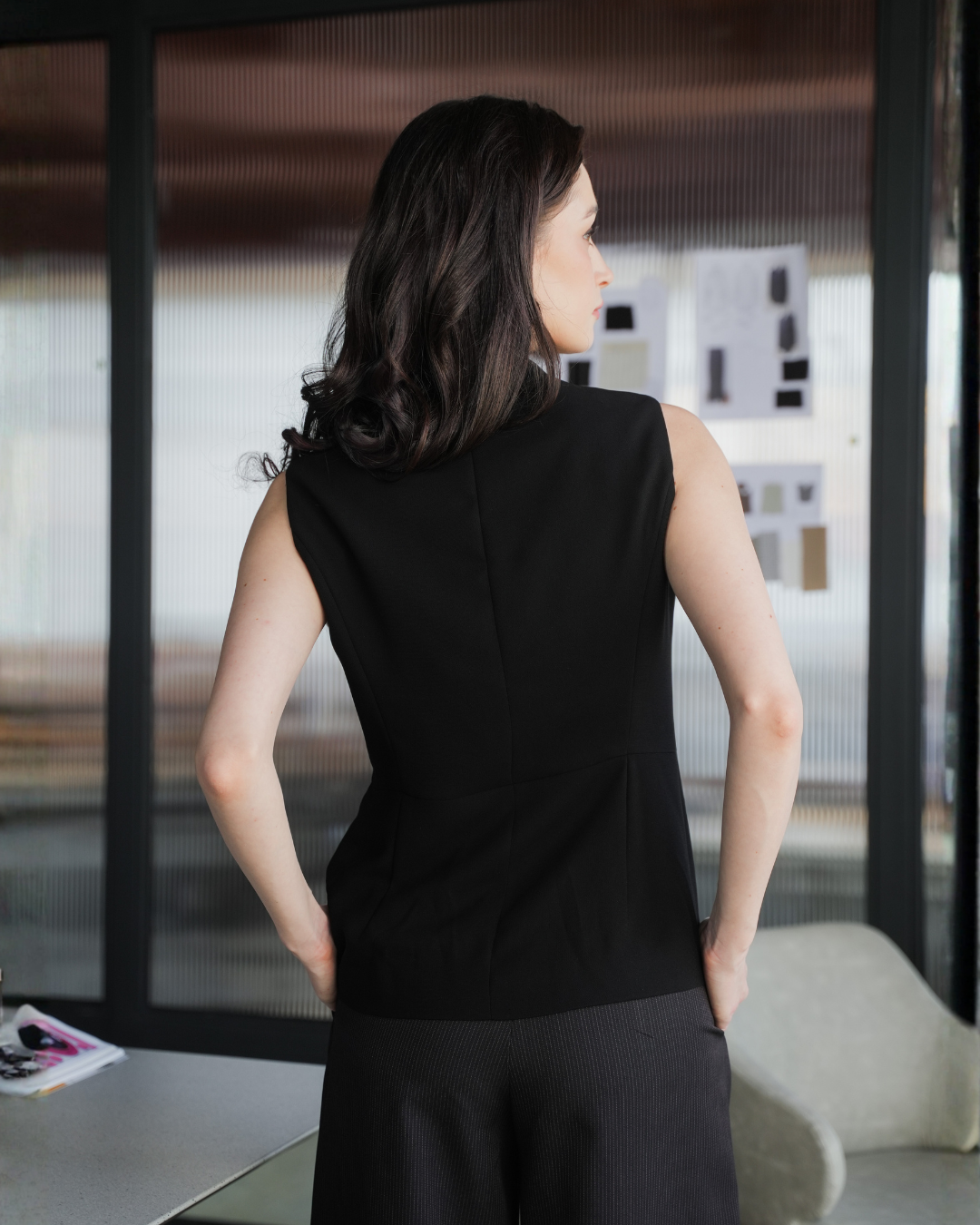 INVIO Sachs Zip Peplum Top | Atasan Wanita - Runway