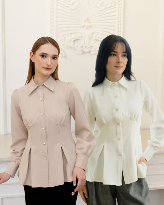 INVIO Rivenna Peplum Shirt | Kemeja Atasan Wanita - Aurist