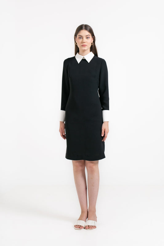 INVIO Edith Monochromatic Dress | Gaun Wanita - The Minimalist Return