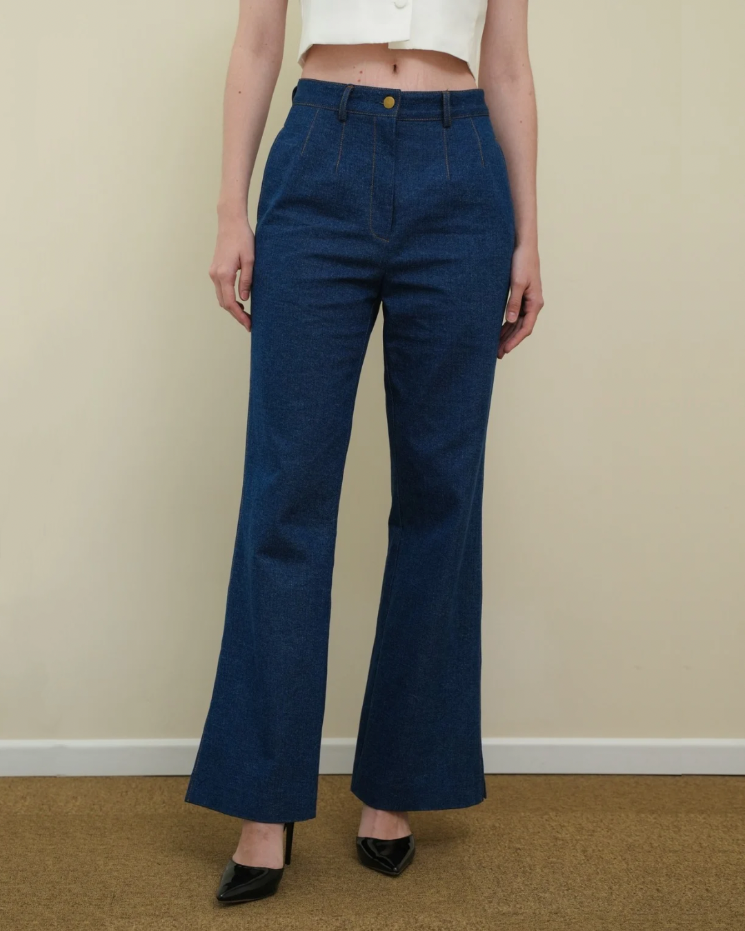 Fedra Slit Denim Trouser