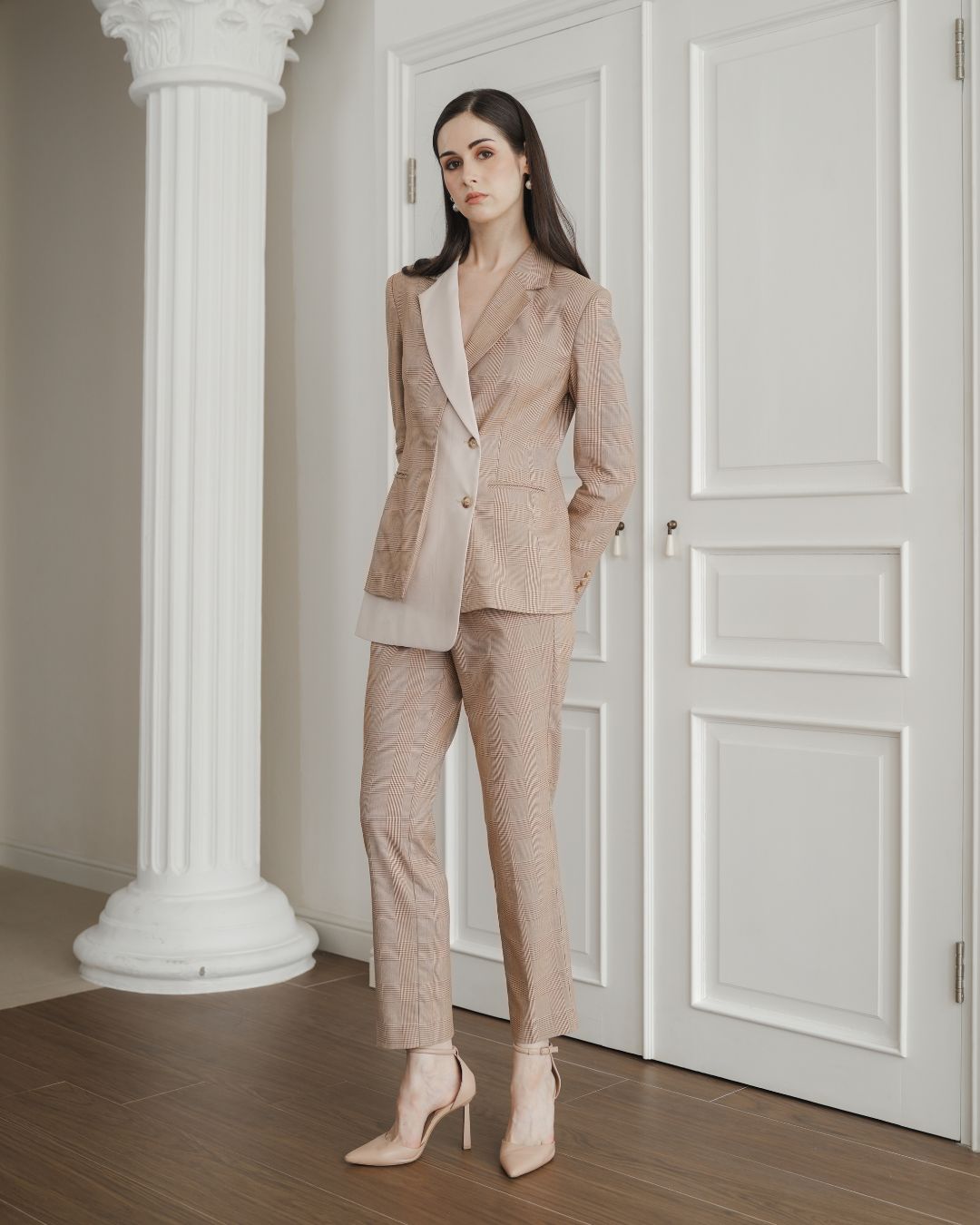 Cliona Tweed Tripple Button Trousers