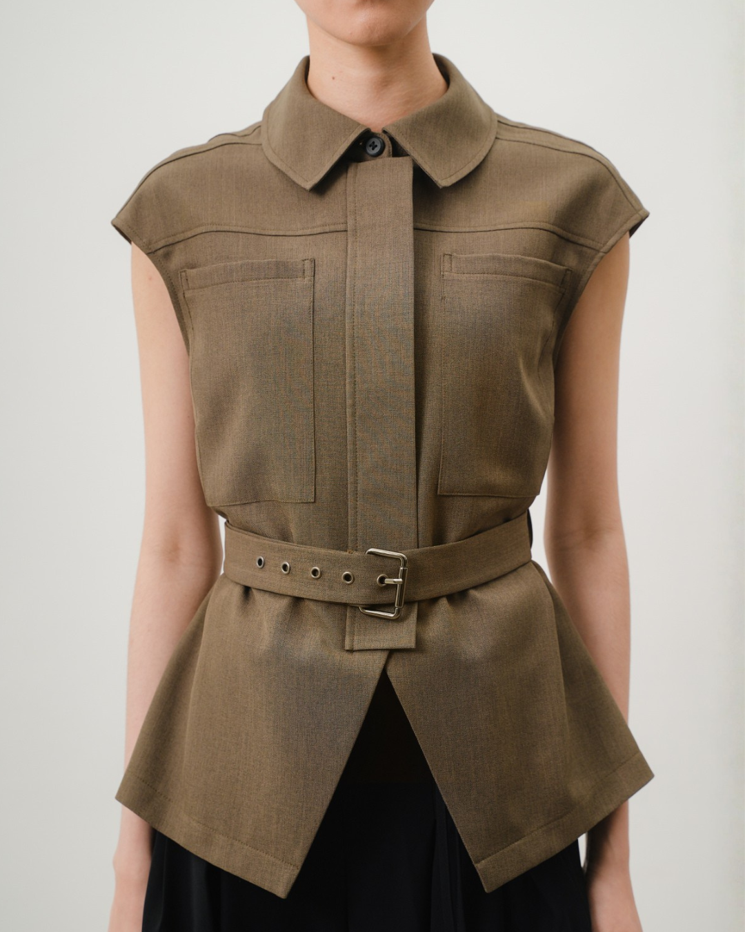 INVIO Vallie Belted Blouse | Atasan Kemeja Wanita - Resonance