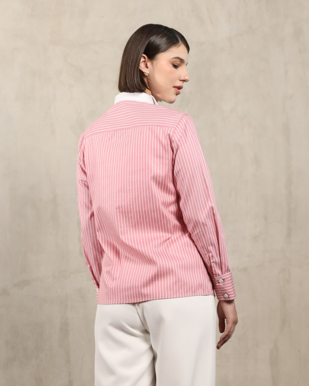 Jovany Multiway Stripe Shirt | Kemeja Wanita - Classy Missy