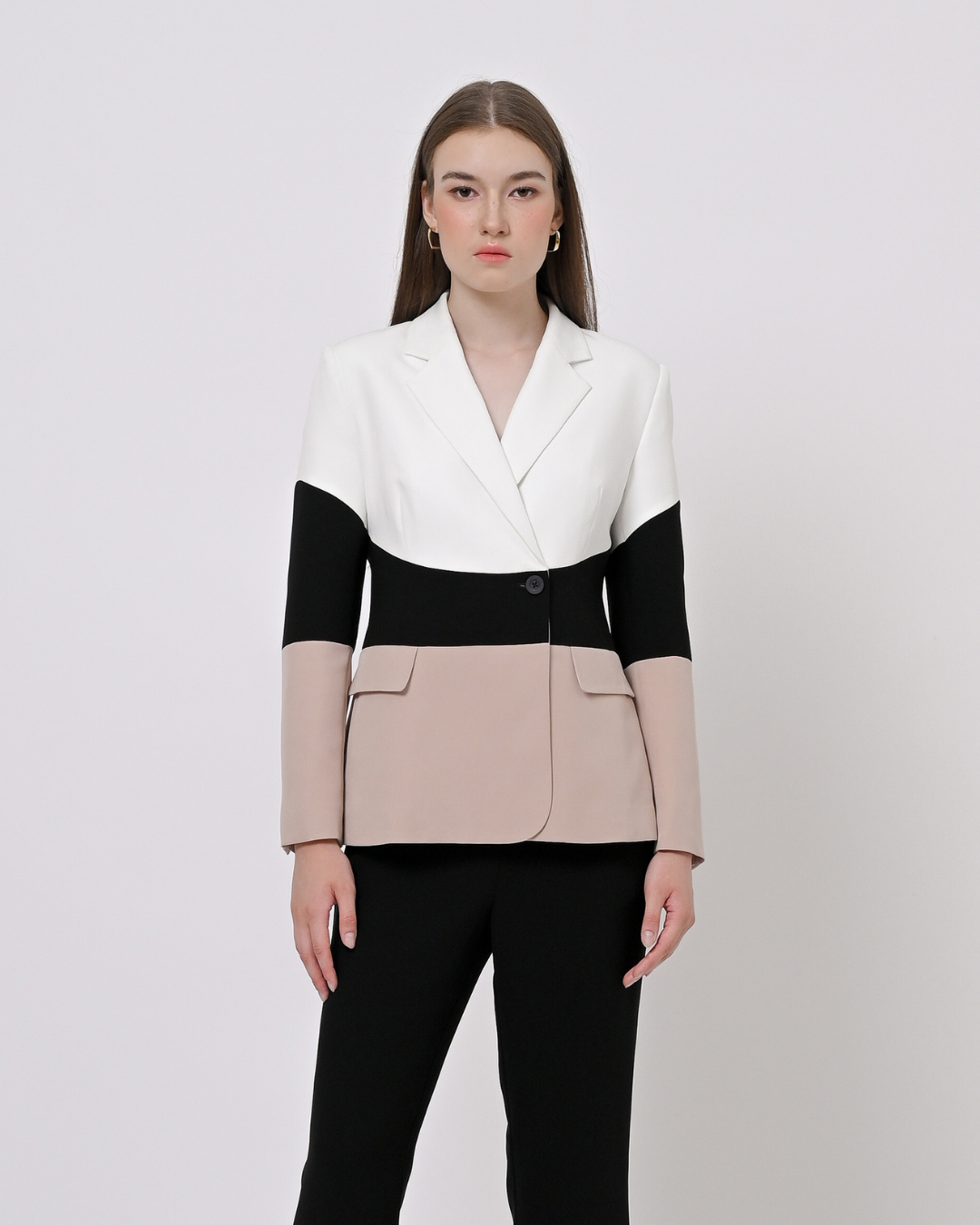 Helen Tricolored Blazer | Jas Wanita - Everlasting