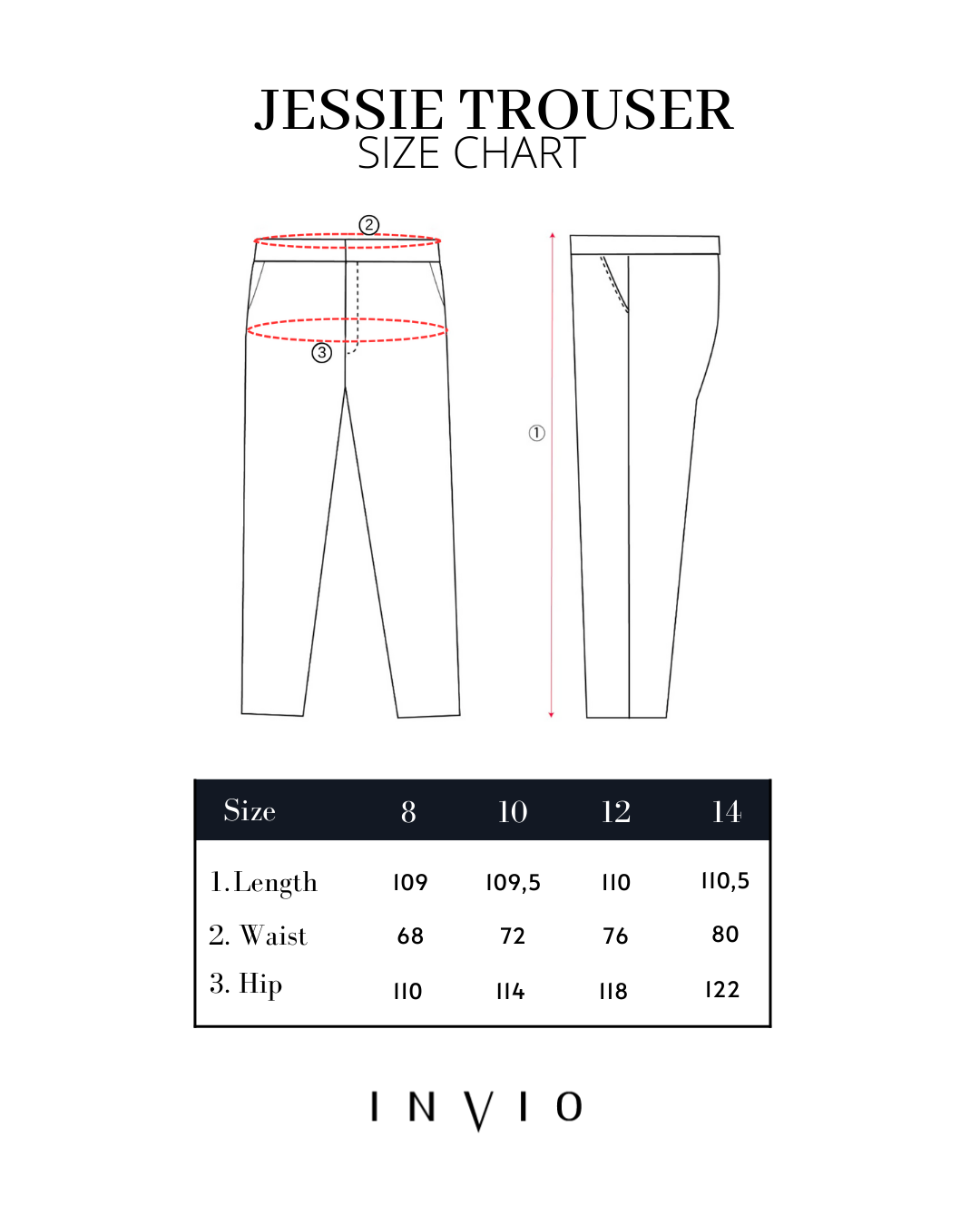 Jessie High Waisted Trouser | Celana Wanita - Classy Missy