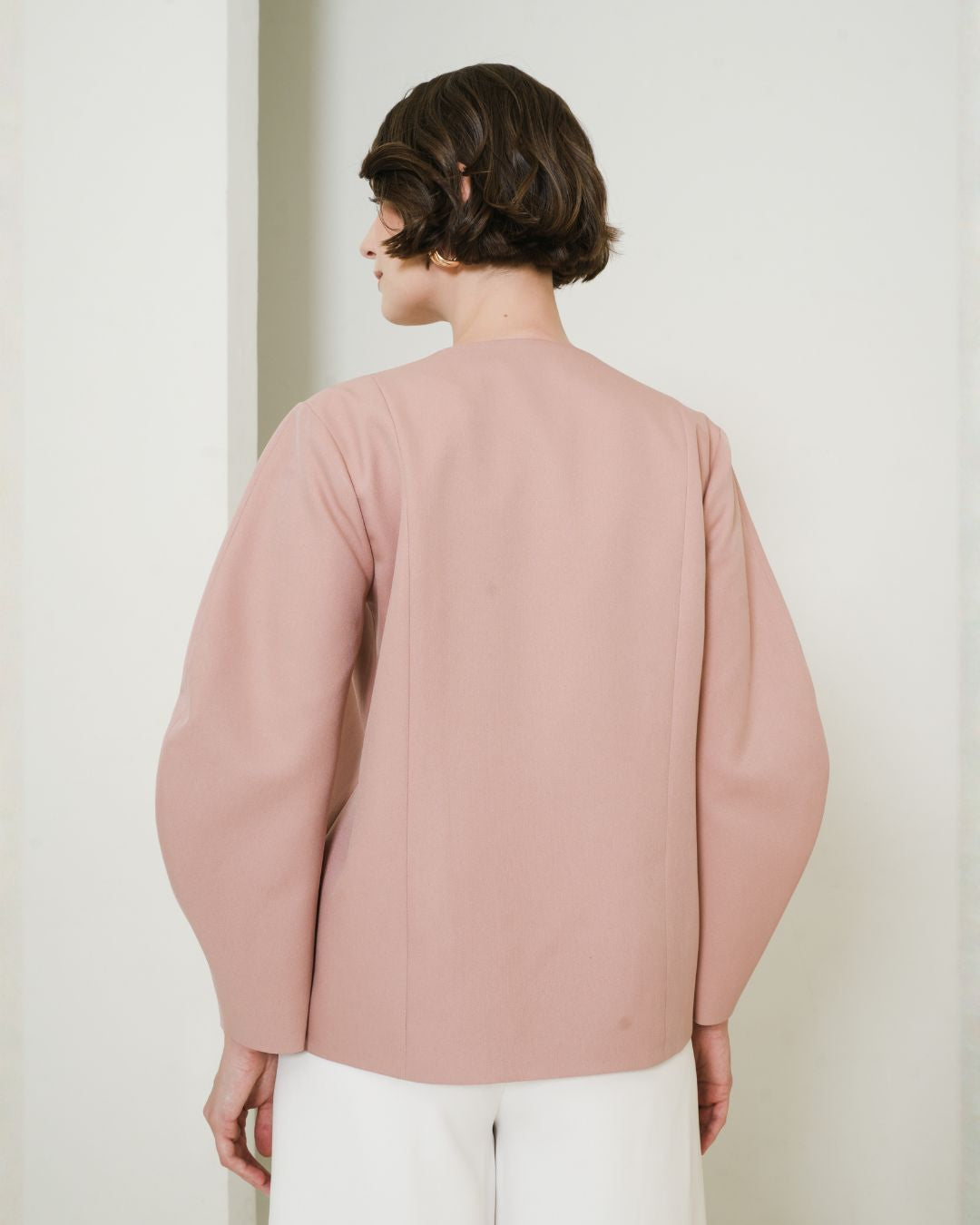 INVIO Alesia Barrel Sleeve Blazer Dusty Pink | Jas Wanita - Leanne Collection
