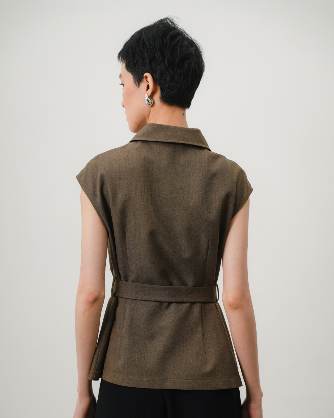INVIO Vallie Belted Blouse | Atasan Kemeja Wanita - Resonance
