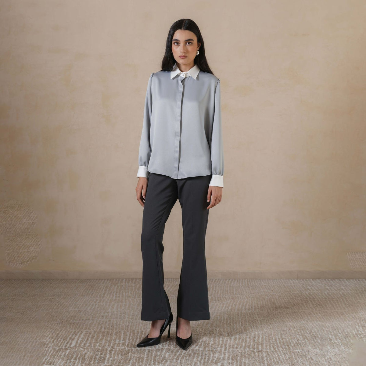 INVIO Dareen Shoulder Button Shirt | Kemeja Wanita - Marea Collection