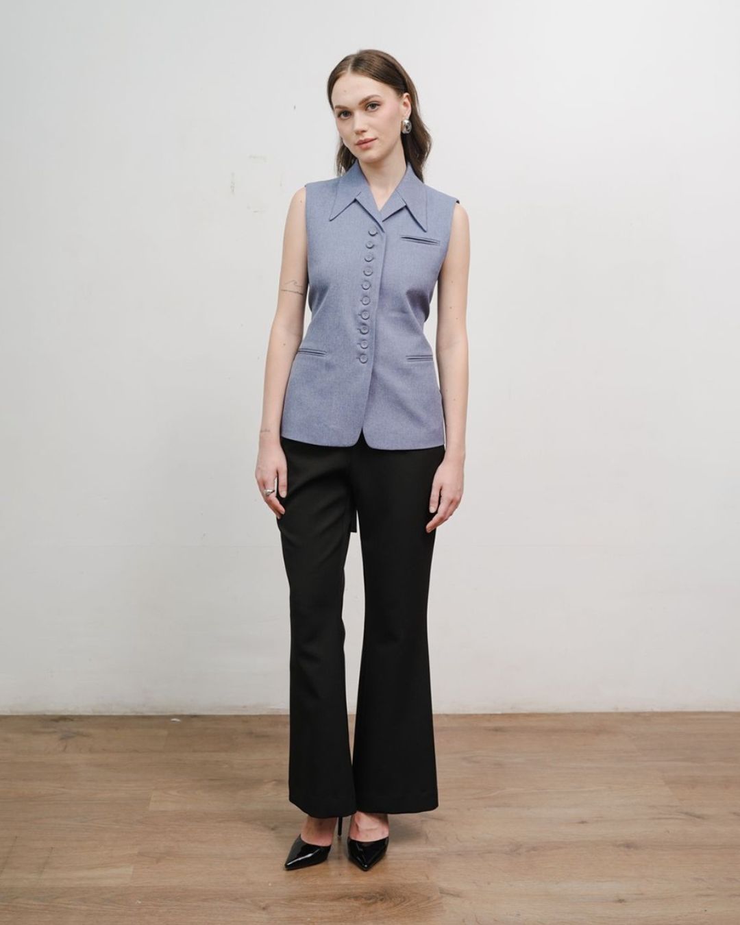 INVIO Zorea Multi Button Vest | Rompi Atasan Wanita - Atelier Collection
