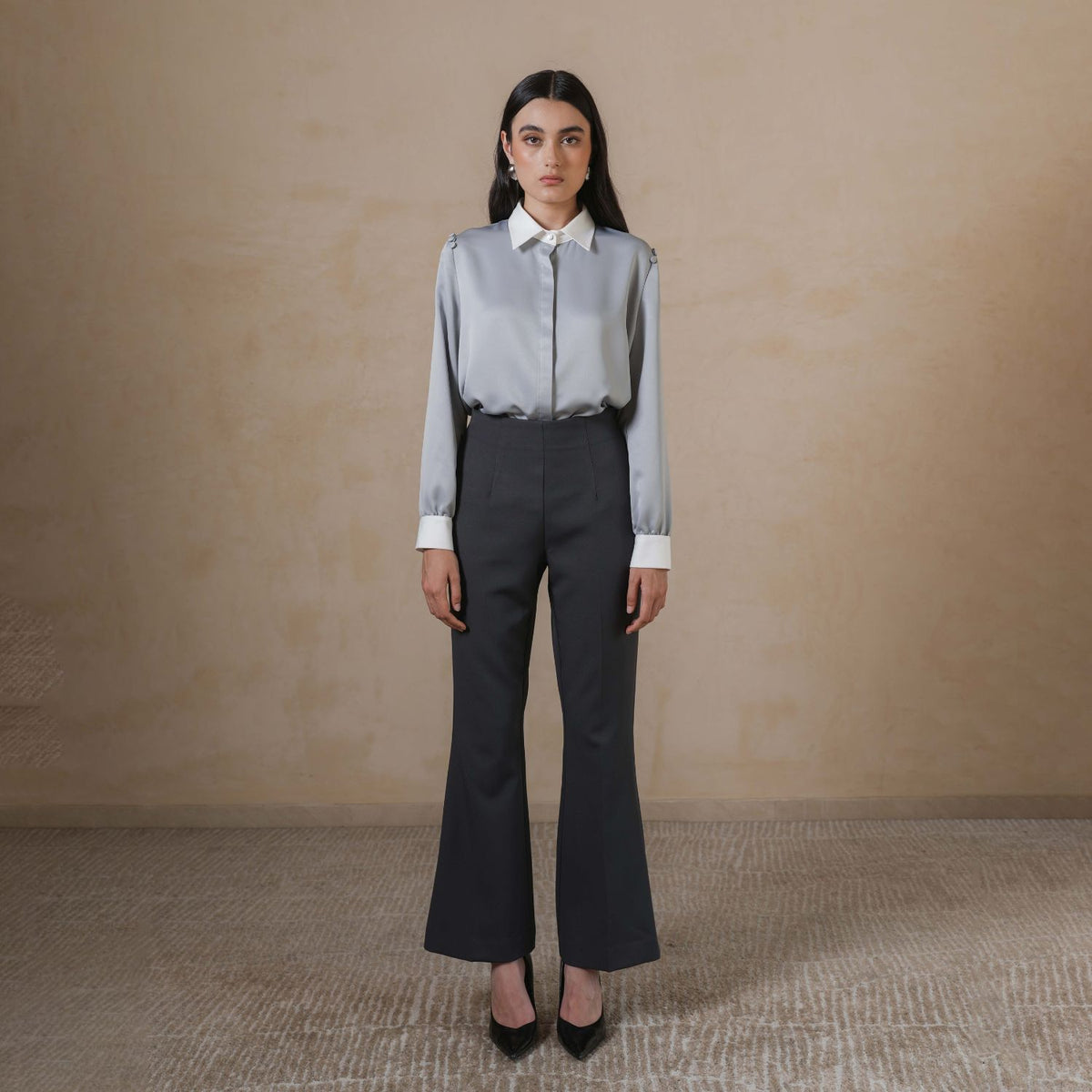 INVIO Dareen Shoulder Button Shirt | Kemeja Wanita - Marea Collection