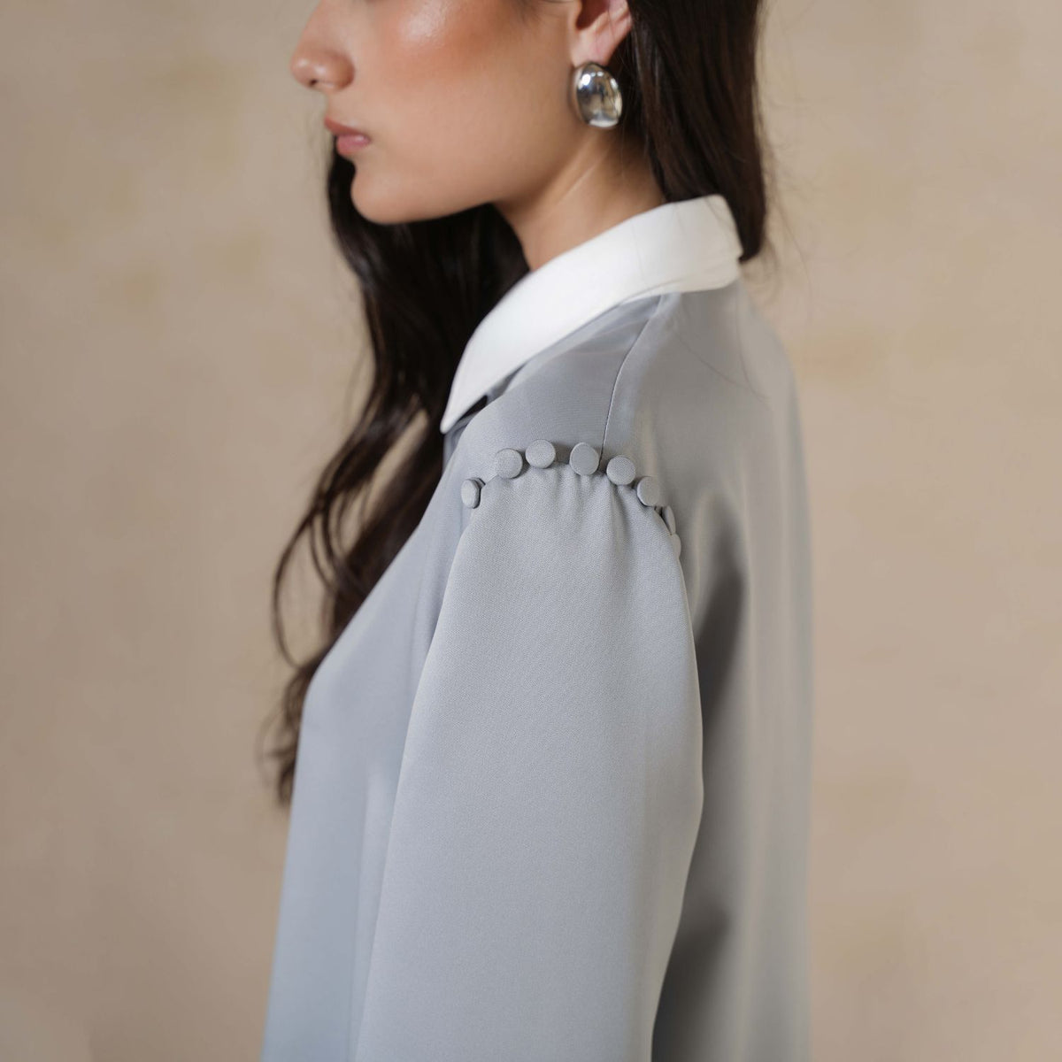 INVIO Dareen Shoulder Button Shirt | Kemeja Wanita - Marea Collection