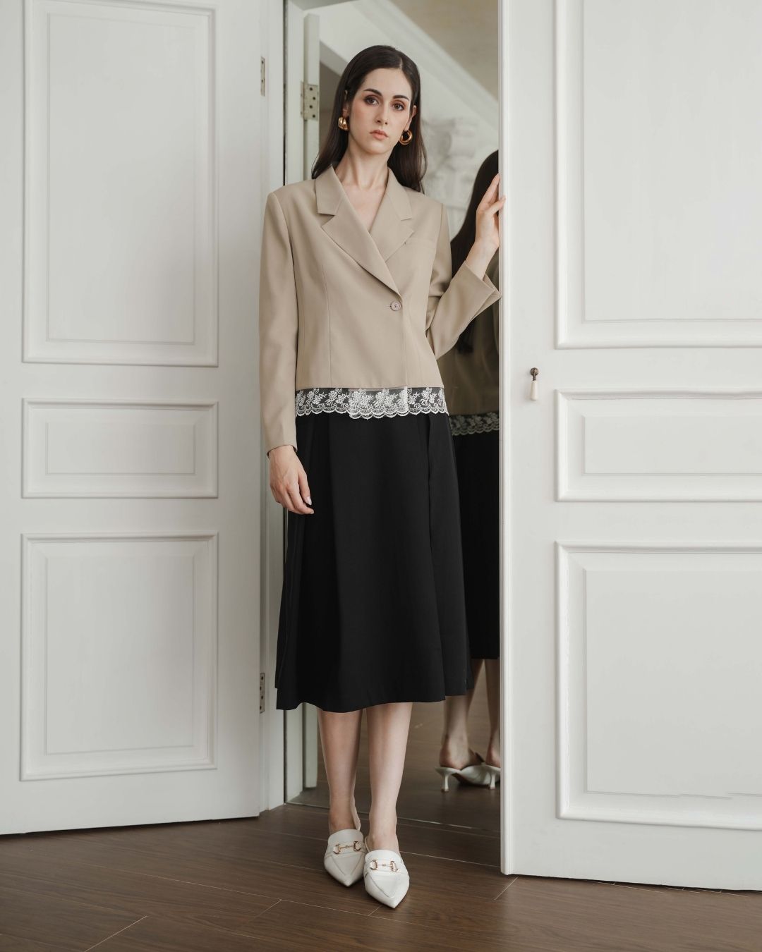 Collette Lace Trim Blazer