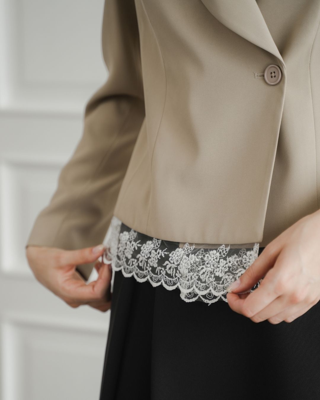 Collette Lace Trim Blazer