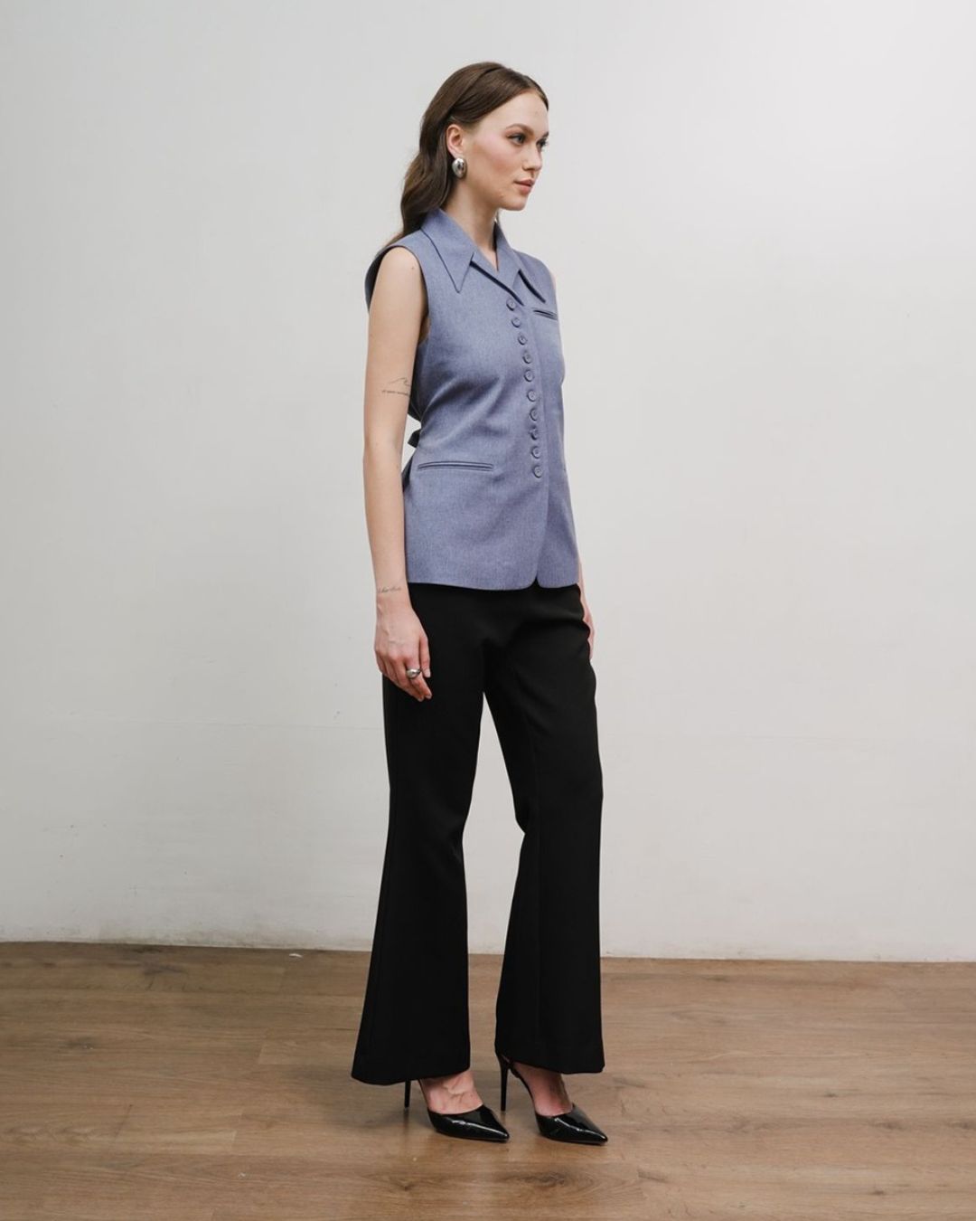 INVIO Zorea Multi Button Vest | Rompi Atasan Wanita - Atelier Collection