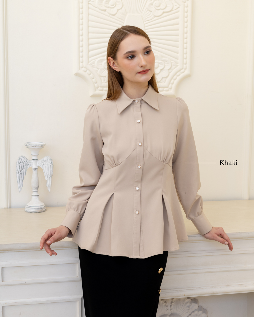 INVIO Rivenna Peplum Shirt | Kemeja Atasan Wanita - Aurist