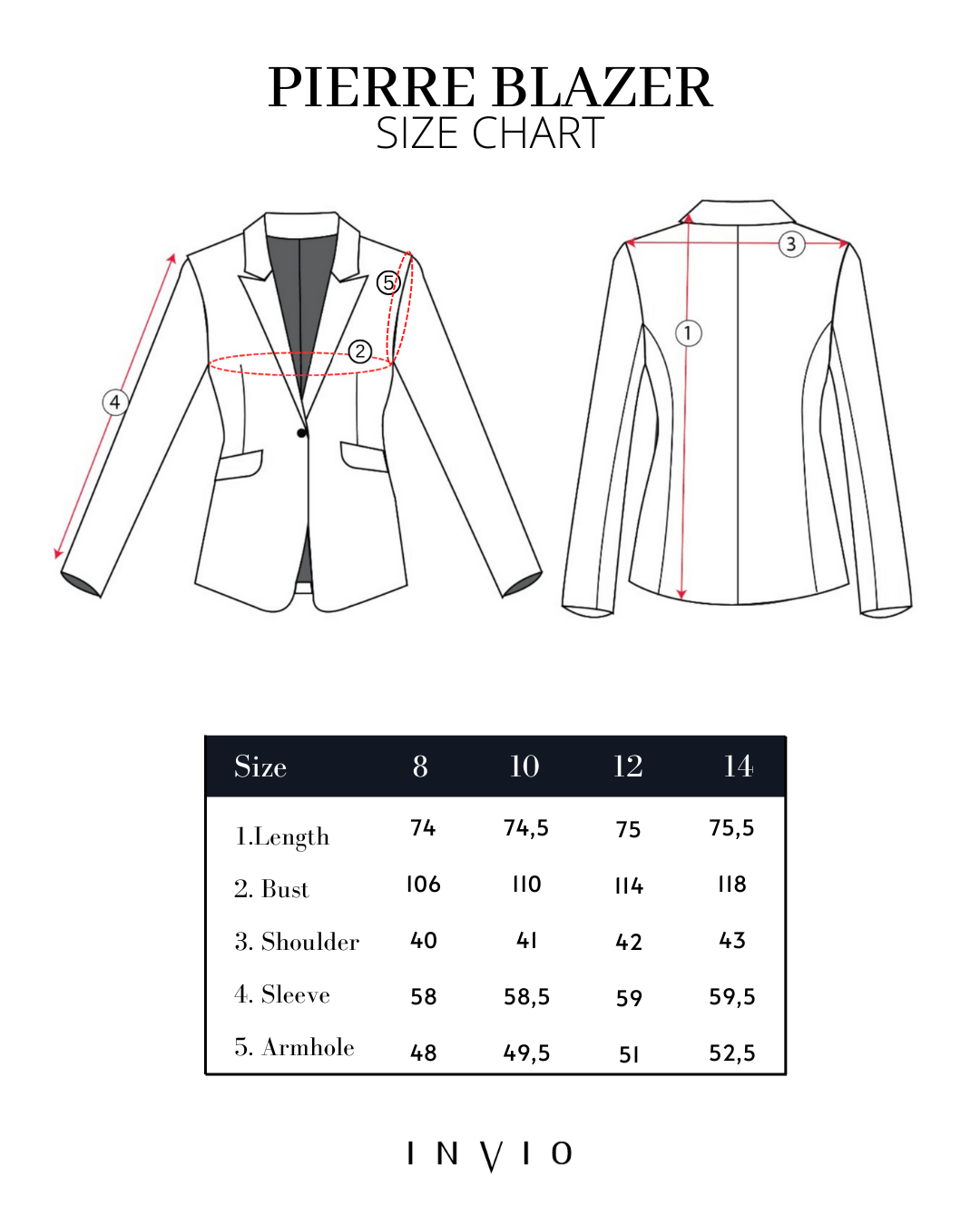 INVIO Pierre Oversized Ruched Sleeve Blazer | Jas Wanita - Costa