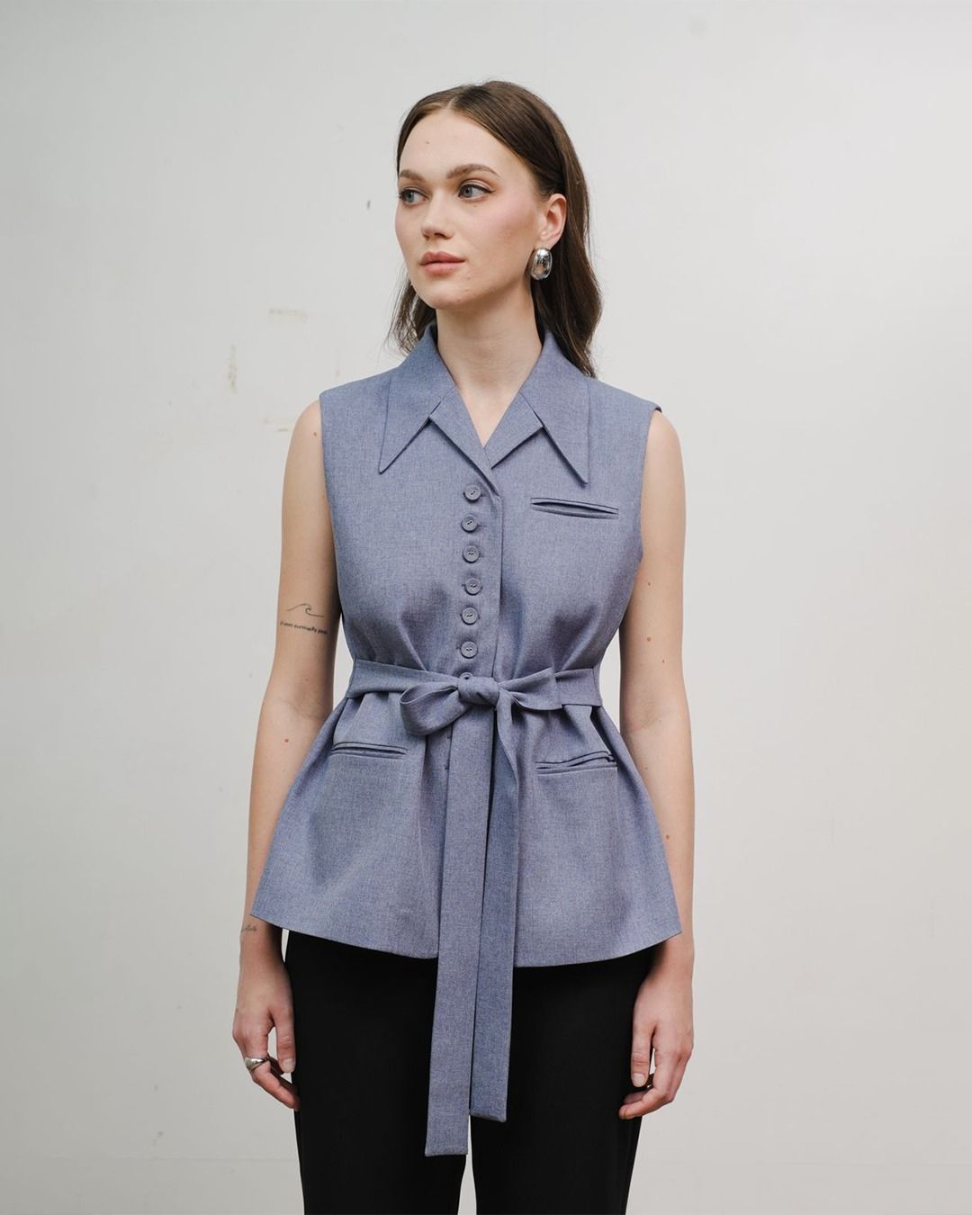 INVIO Zorea Multi Button Vest | Rompi Atasan Wanita - Atelier Collection