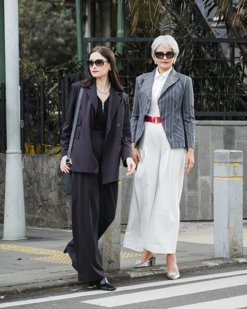 INVIO Andy Pockets Oversized Stripe Blazer | Jas Wanita - Runway