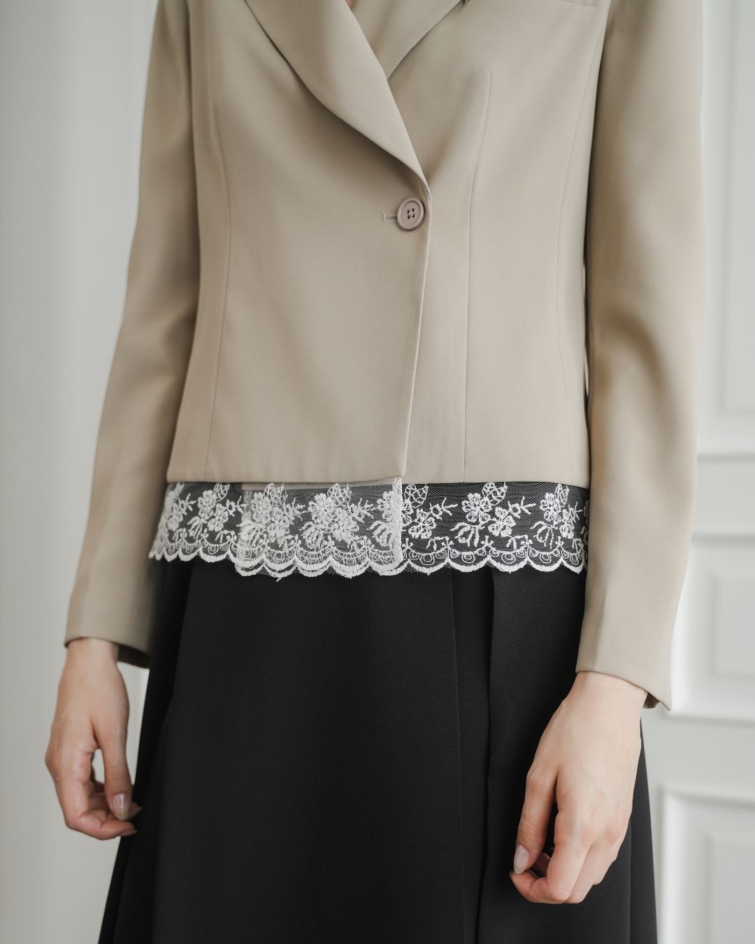 Collette Lace Trim Blazer