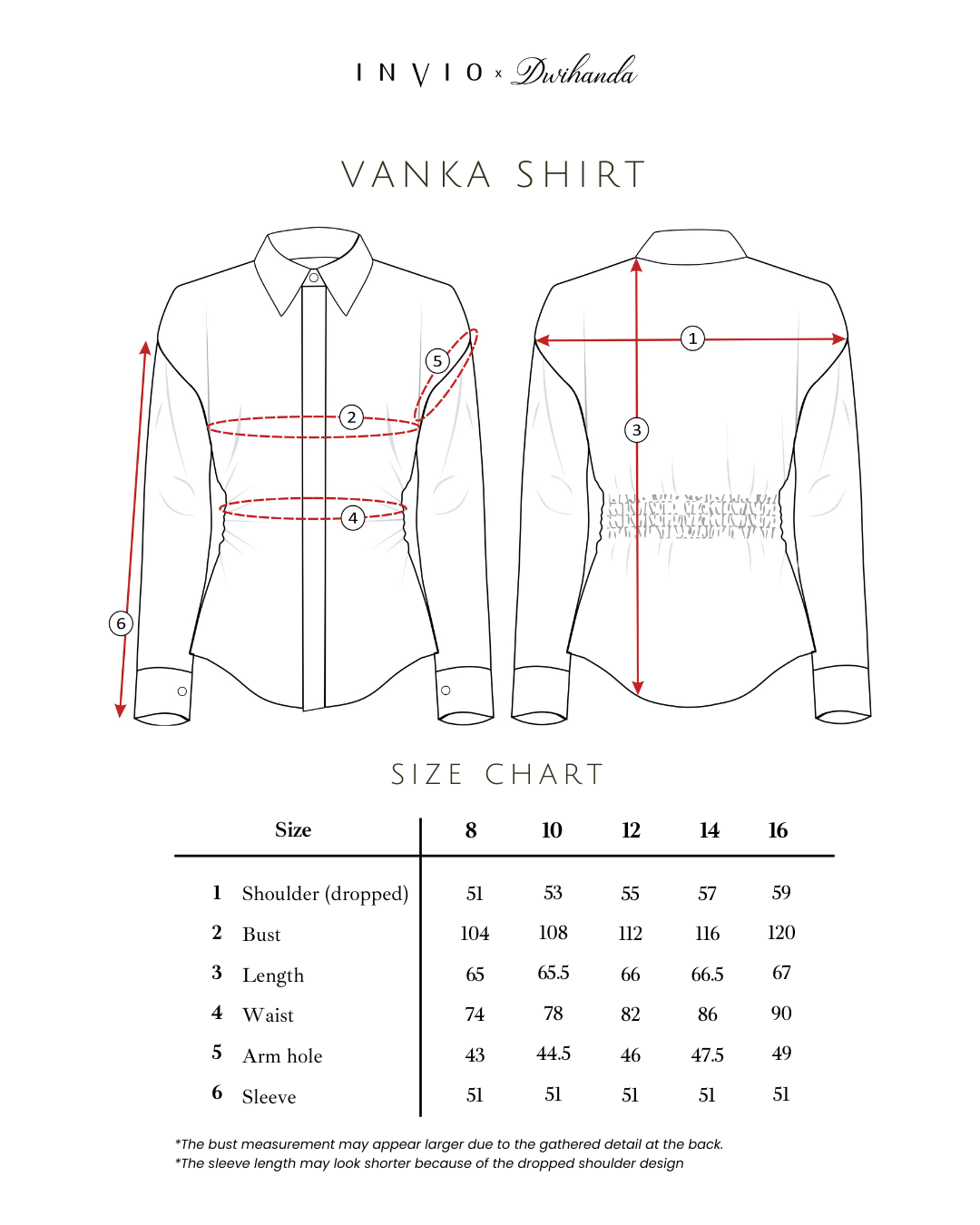 INVIO X Dwihanda Vanka Elastic-Back Shirt | Kemeja Wanita