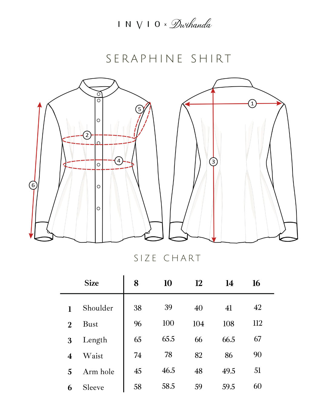 INVIO X Dwihanda Seraphine Pleated Peplum Shirt | Atasan Wanita