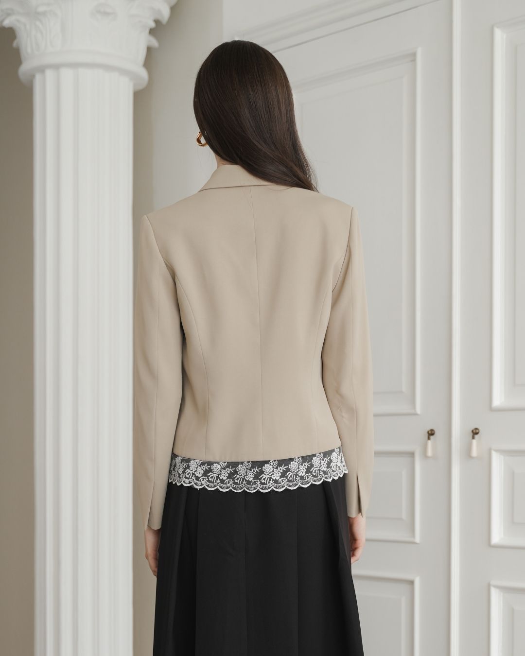 Collette Lace Trim Blazer