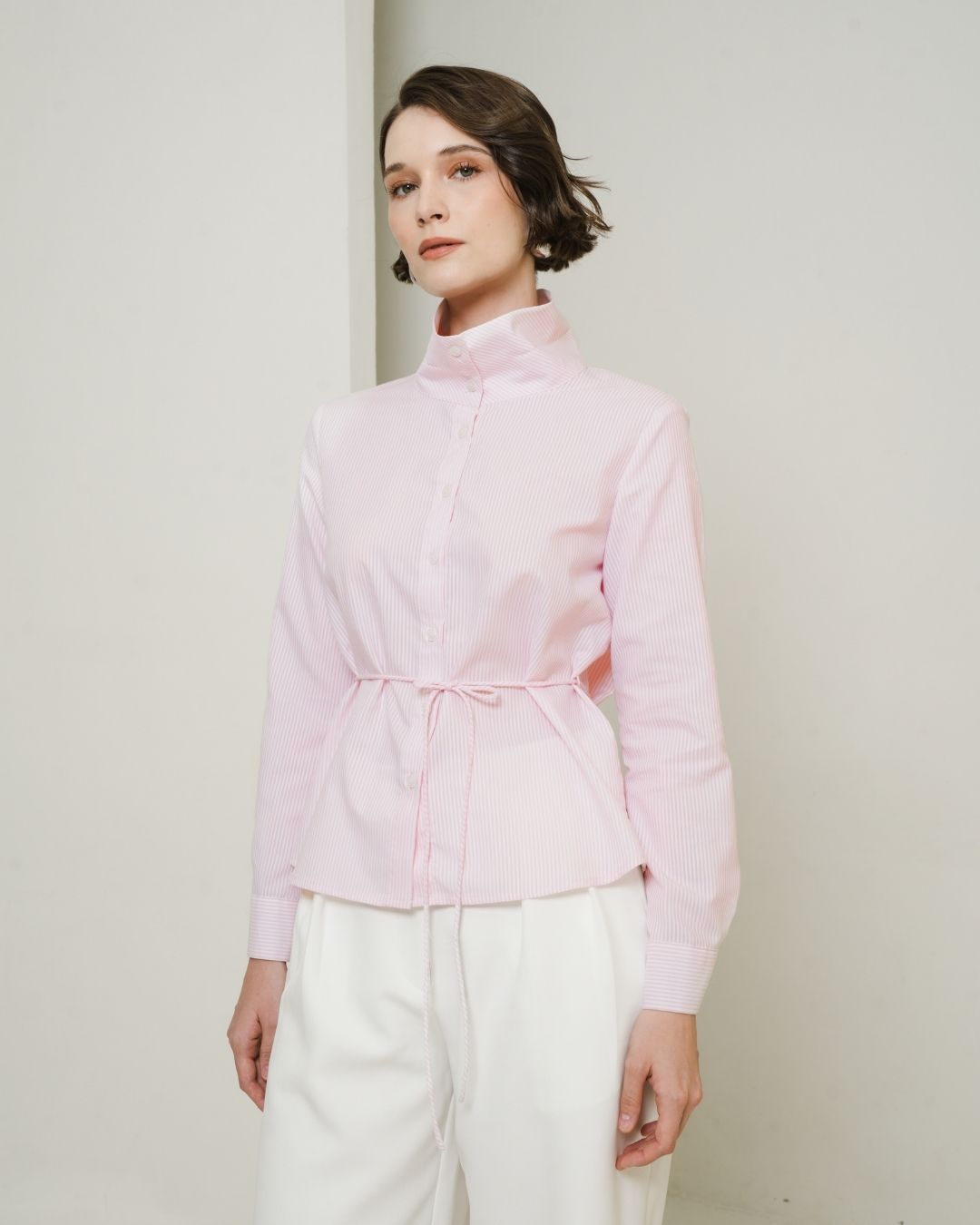 INVIO Adley Convertible Collar Shirt | Kemeja Wanita -  Leanne Collection