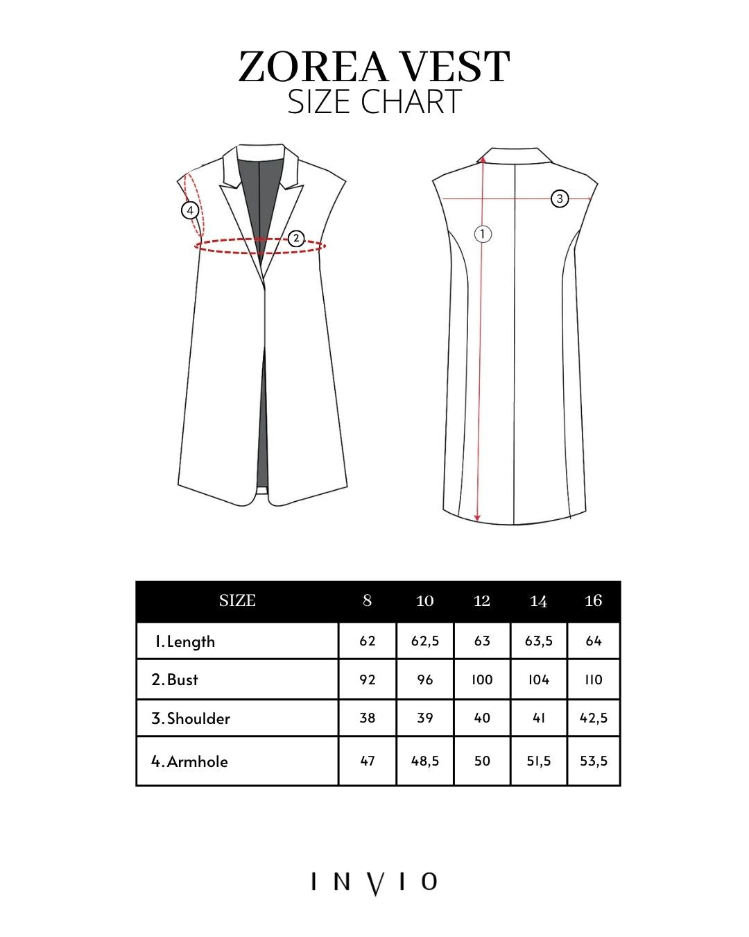 INVIO Zorea Multi Button Vest | Rompi Atasan Wanita - Atelier Collection