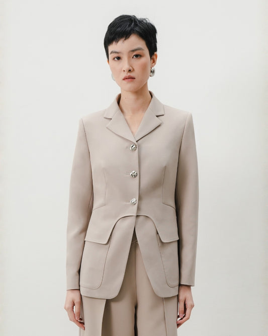 INVIO Verona Double Front Blazer | Jas Wanita - Resonance