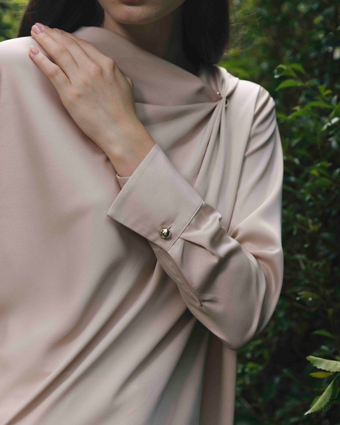 INVIO Terry Shoulder Drape Blouse | Atasan Wanita Luminescence