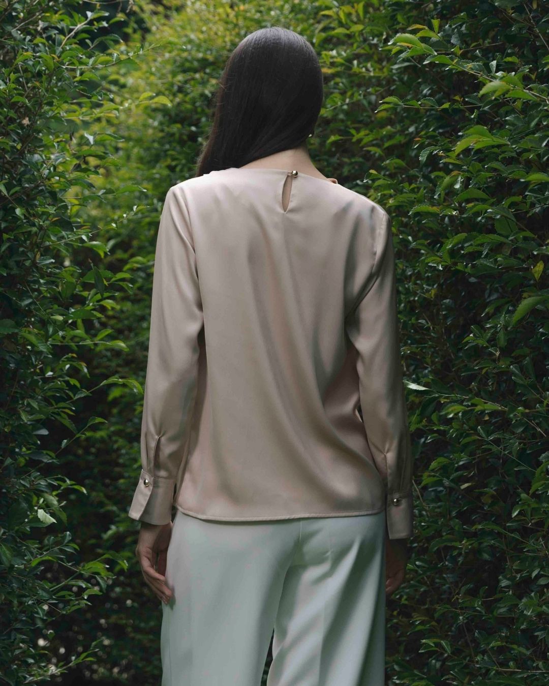 INVIO Terry Shoulder Drape Blouse | Atasan Wanita Luminescence