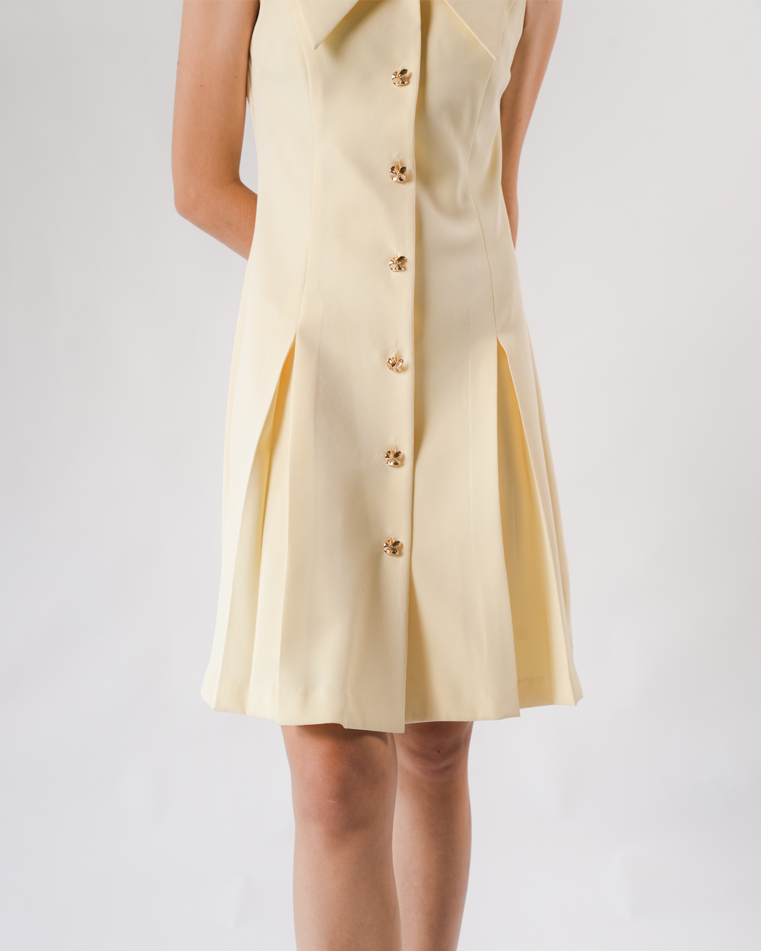INVIO Yovella Statement Collar Flare Dress | Gaun Wanita - Marielle