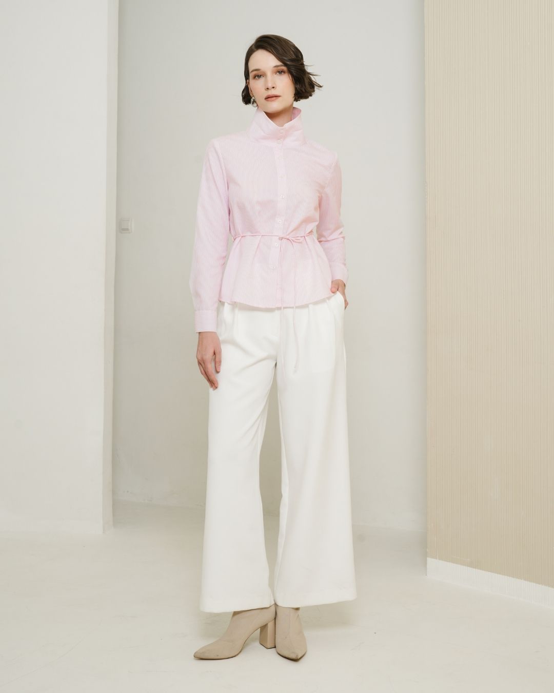 INVIO Adley Convertible Collar Shirt | Kemeja Wanita -  Leanne Collection