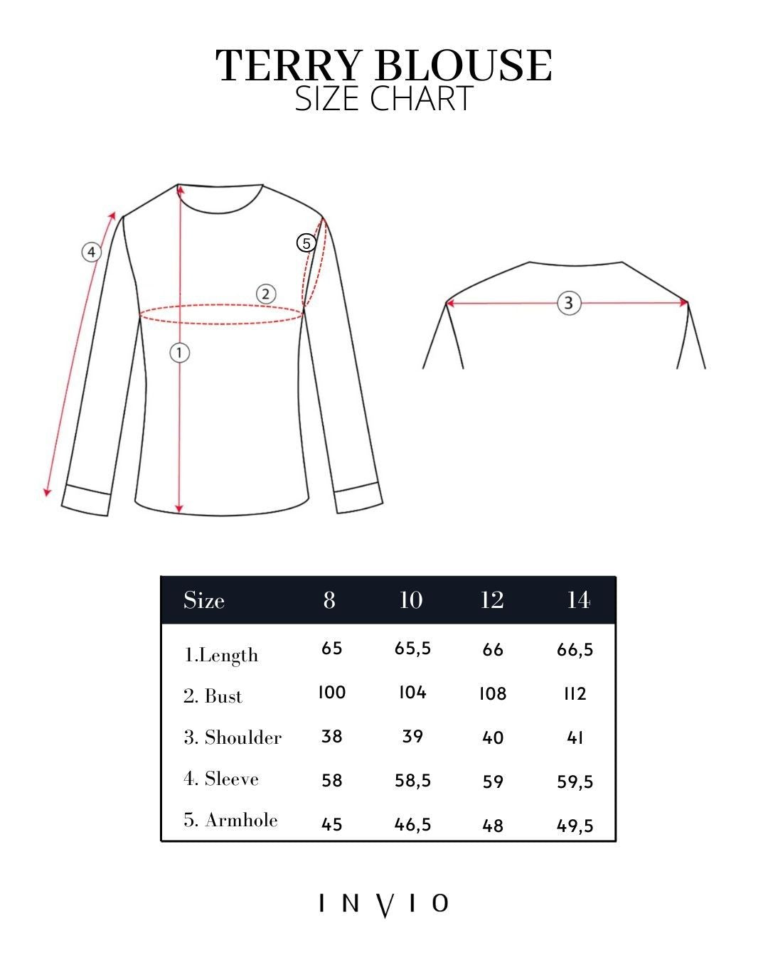 INVIO Terry Shoulder Drape Blouse | Atasan Wanita Luminescence