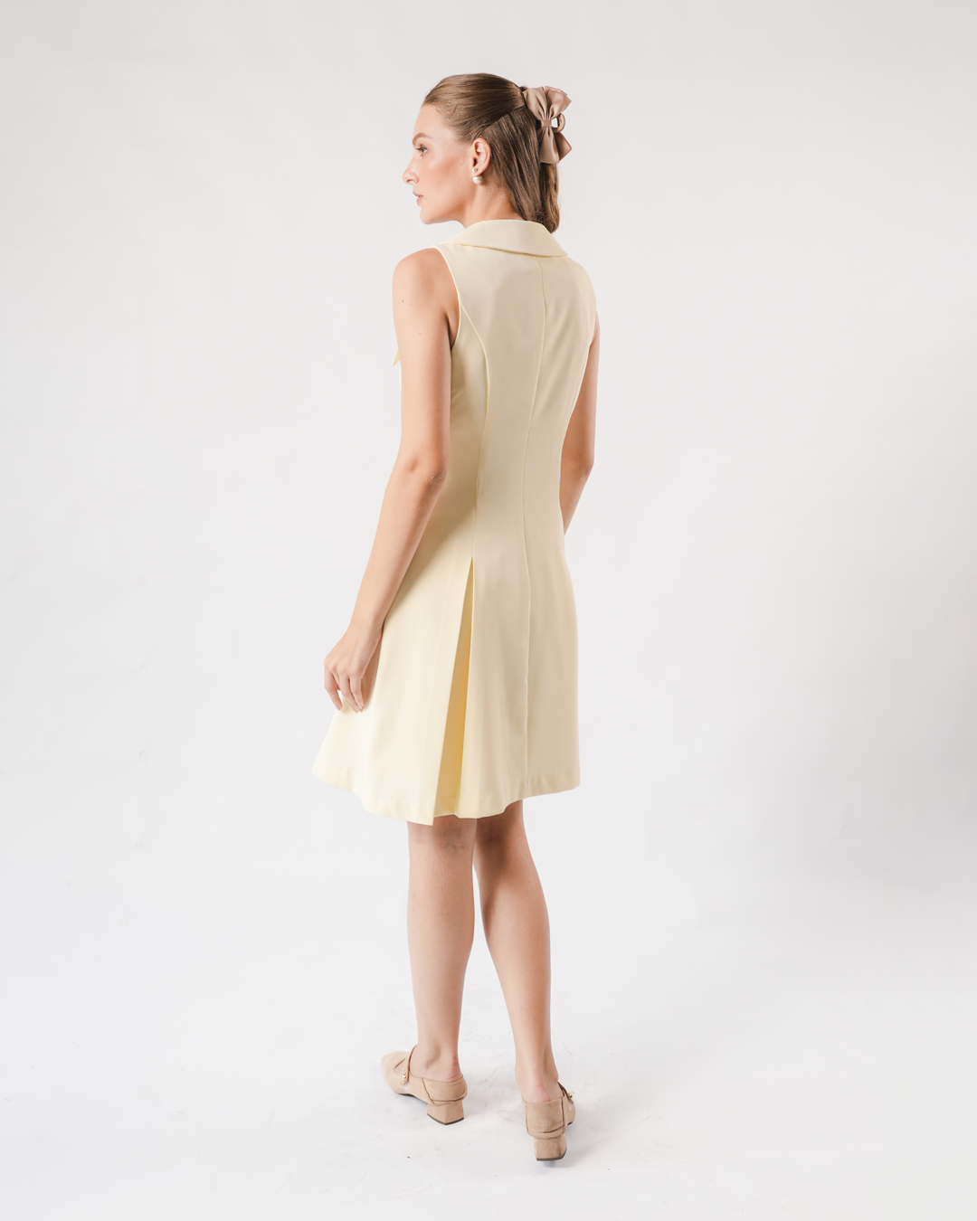INVIO Yovella Statement Collar Flare Dress | Gaun Wanita - Marielle