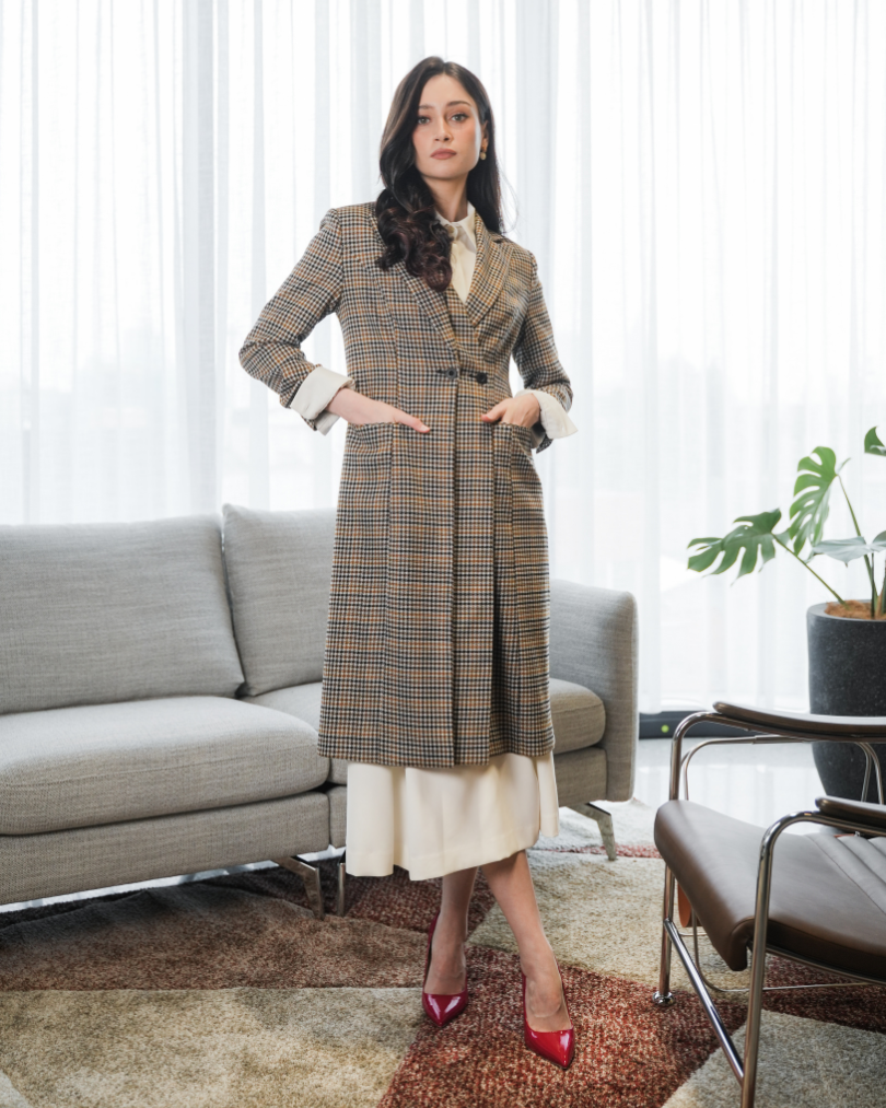 INVIO Miranda Layered Effect Long Blazer | Jas Wanita - Runway