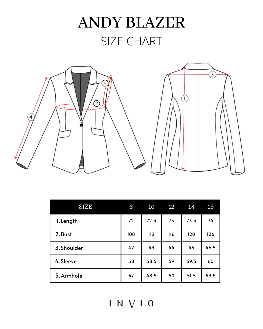 INVIO Andy Pockets Oversized Stripe Blazer | Jas Wanita - Runway