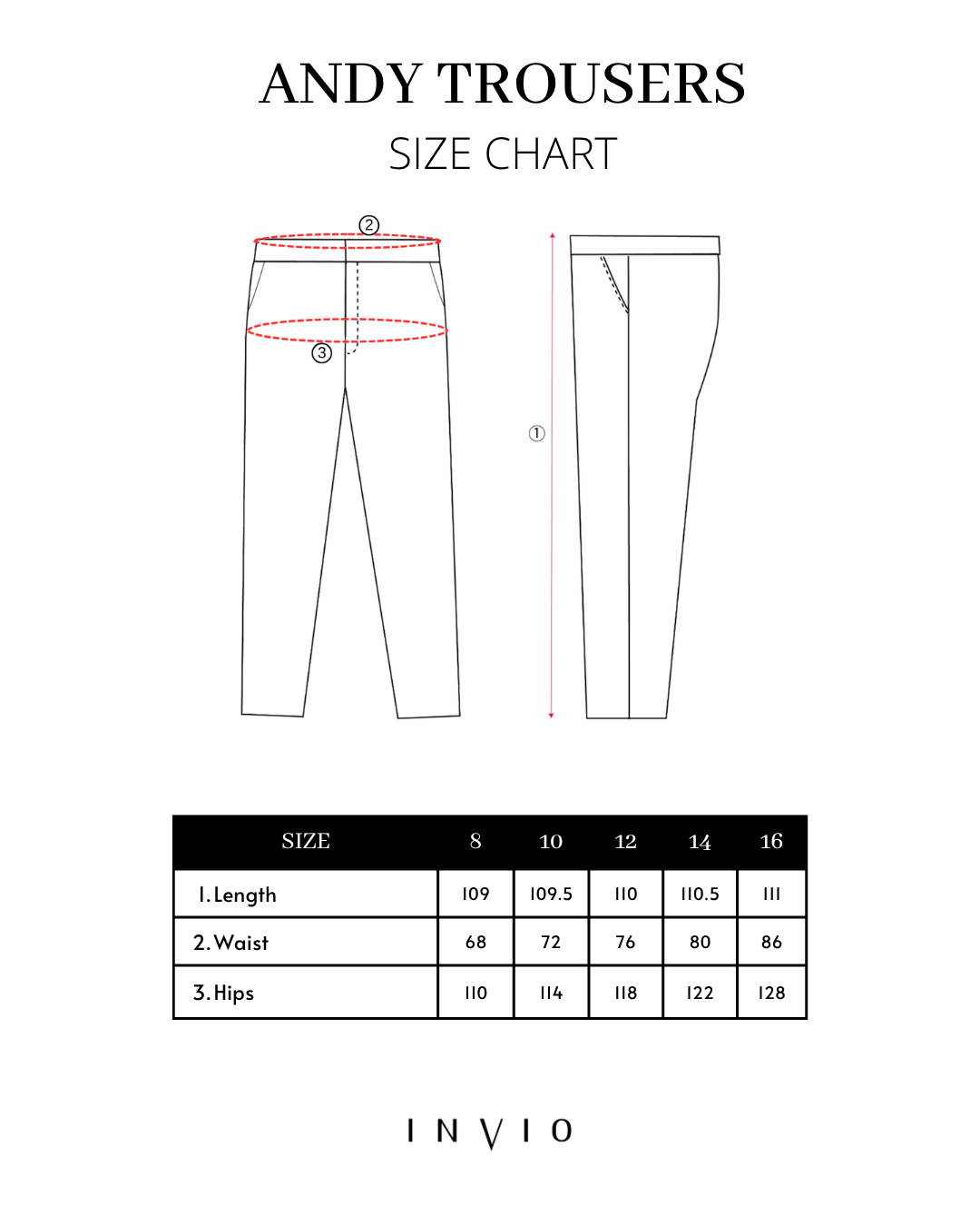 INVIO Andy High-Waisted Stripe Trousers | Celana Wanita - Runway