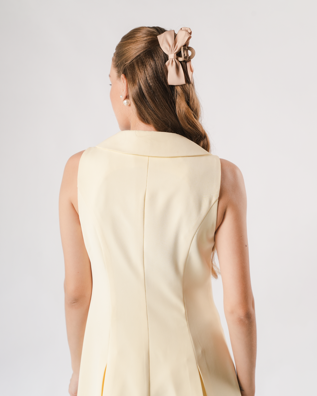 INVIO Yovella Statement Collar Flare Dress | Gaun Wanita - Marielle